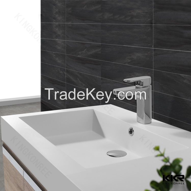 Cheap solid surface acrylic stone wash basin