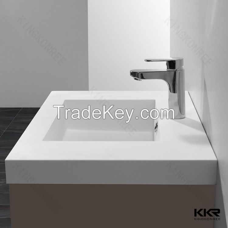 Cheap solid surface acrylic stone wash basin