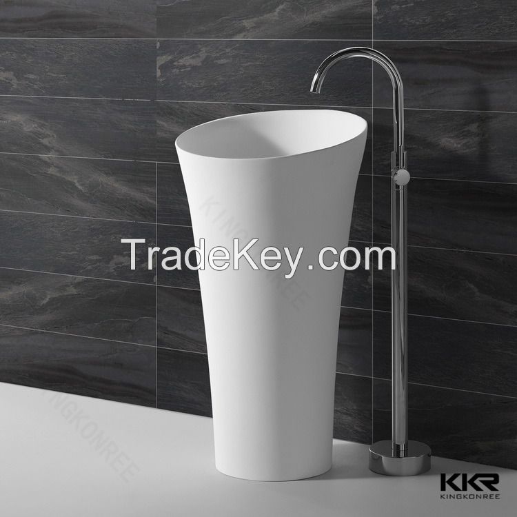 Resin stone kkr solid surface wash hand basin