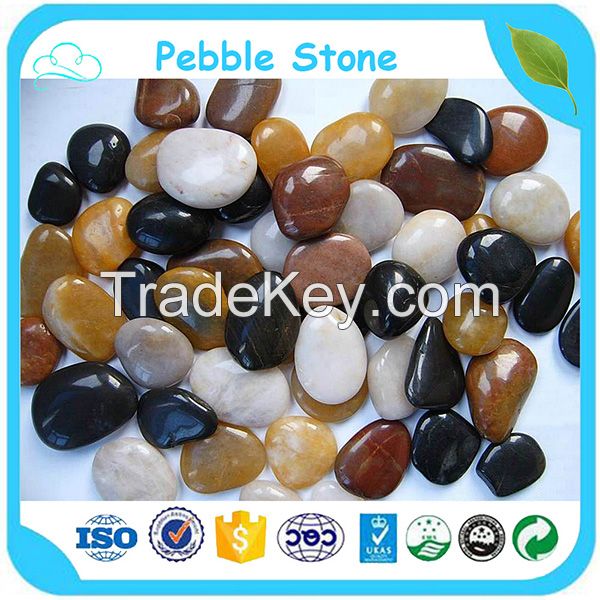 2-4cm Polishing Natural Pebble Stone / River Stone For Garden Landscaping