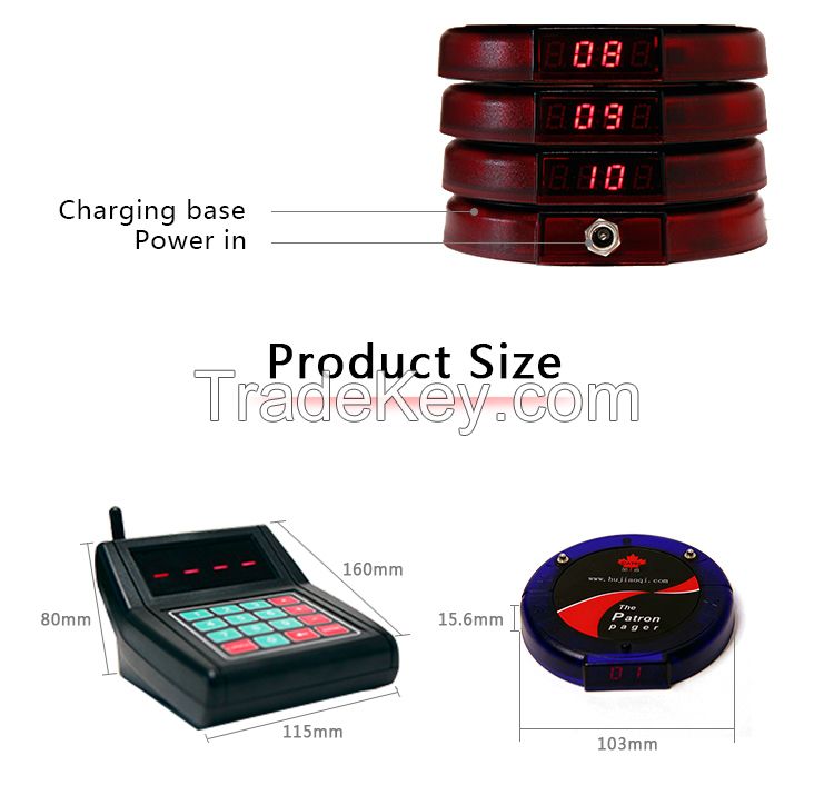 Calling System For Restaurant Or Cafe / Wireless Pagers