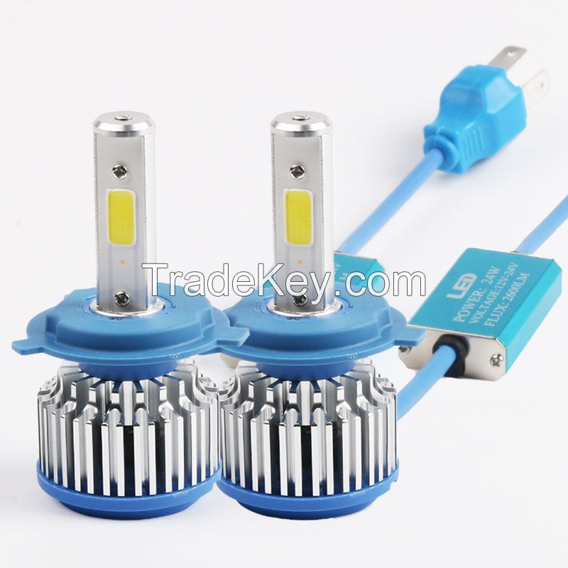 2X 24w Automotive LED Headlights Hight Low Beam LED Light bulb HB3/9005 HB4/9006 Replacement Bulbs H1/H3/H7