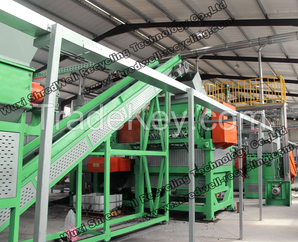 Automatic Crumb Rubber Tyre Recycling System Hot Sale