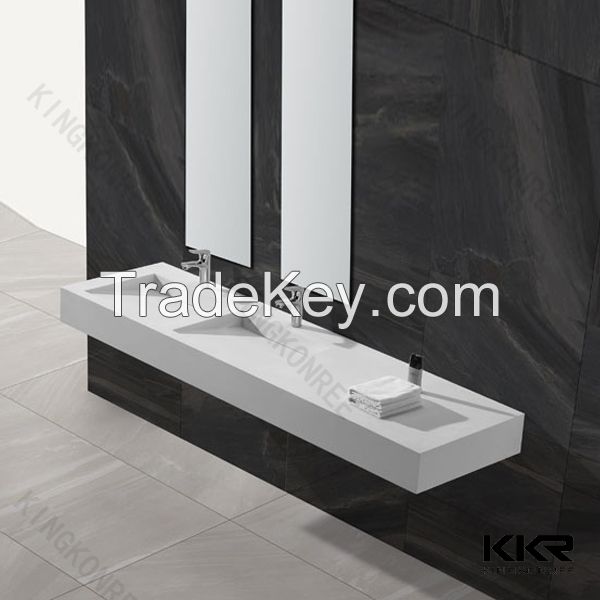 polymarble resin basin Acrylic solid surface bathroom basin