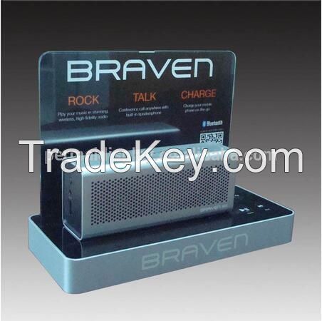 Acrylic with acrylic effects surface POP display for Bluetooth speaker