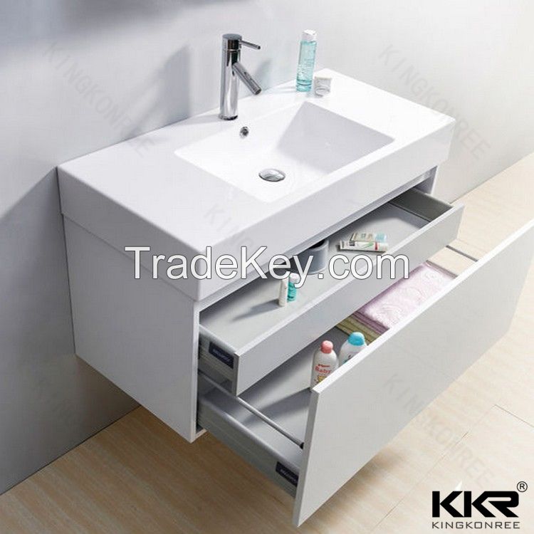 Artificial stone solid surface material modern bathroom sink price