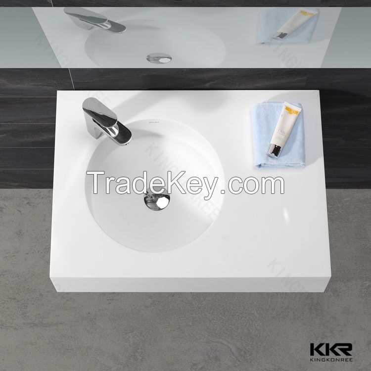 Acrylic wall mounted wash basin, floor standing wash basin