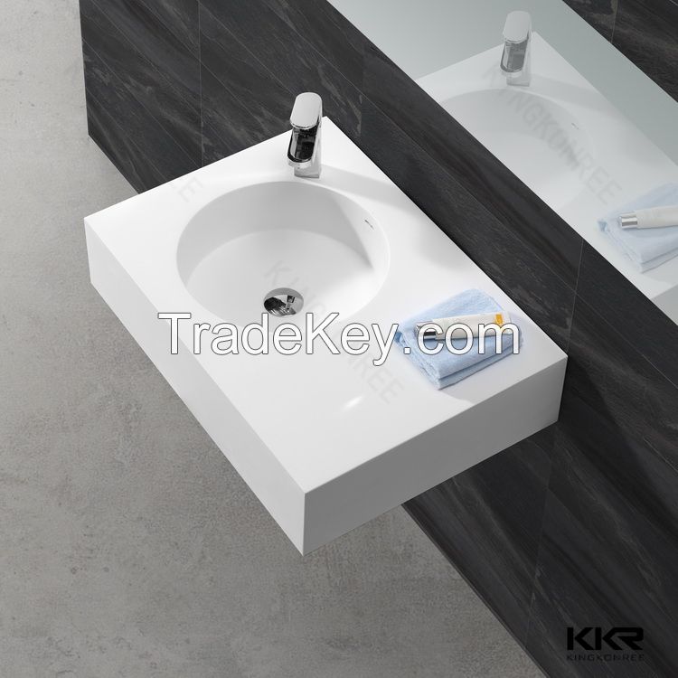 Acrylic wall mounted wash basin, floor standing wash basin