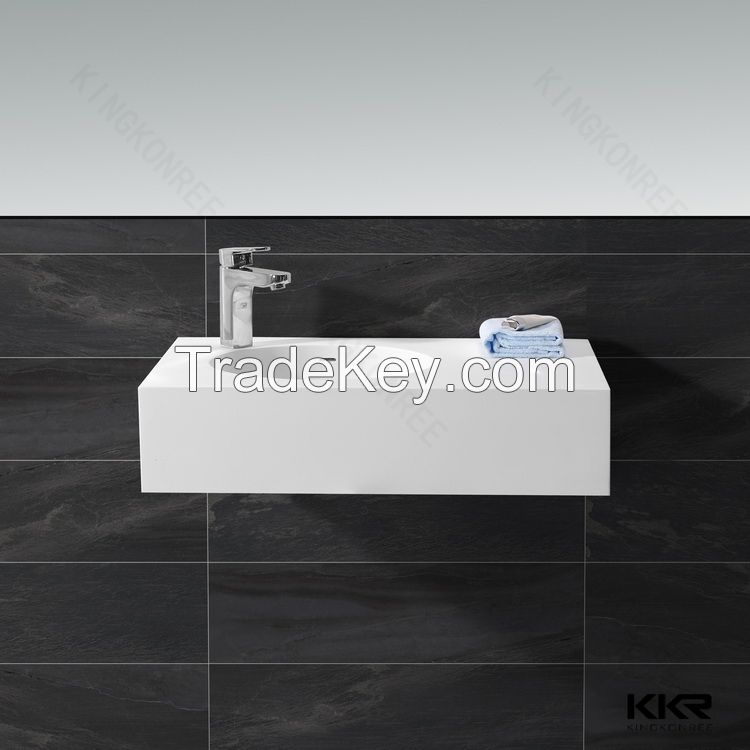 Acrylic wall mounted wash basin, floor standing wash basin