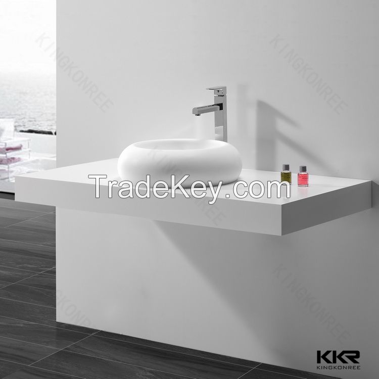 KKR counter top bathroom sinks , round mable hand wash basin