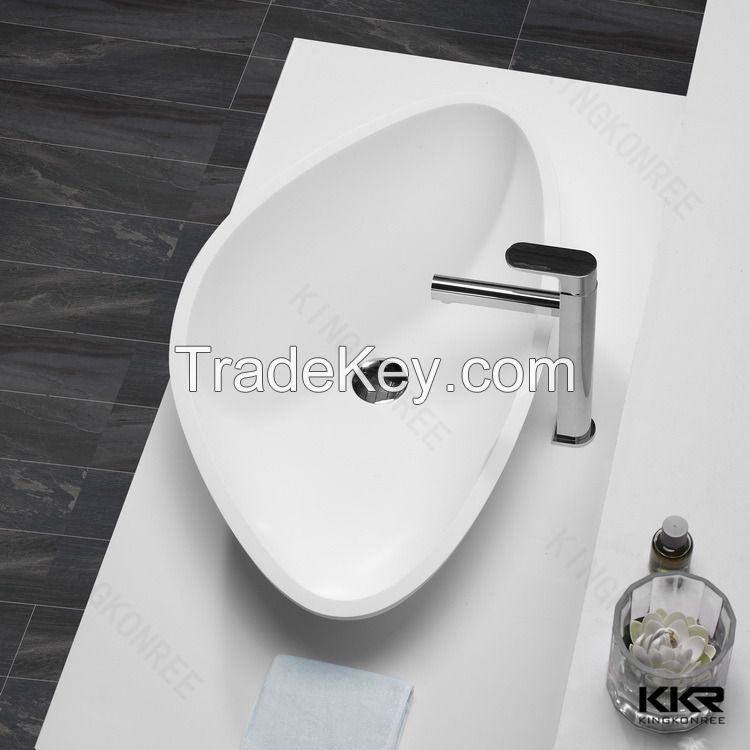 2016 Acrylic solid surface bathroom wash basin price