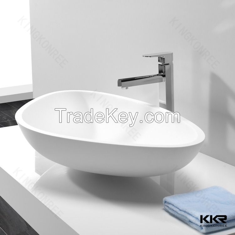 2016 Acrylic solid surface bathroom wash basin price