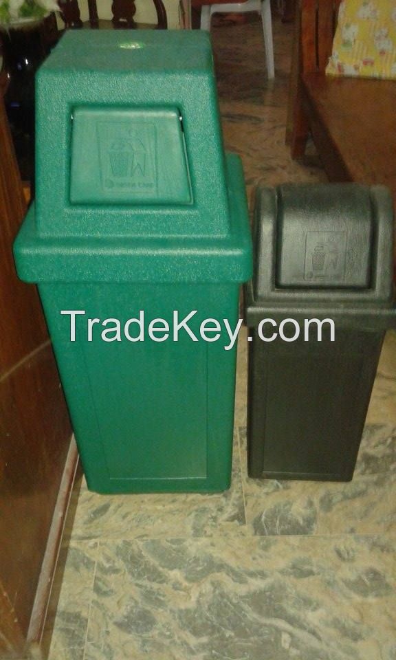trash bin-trash can waste segregation-rolling with rubber and plastic wheels