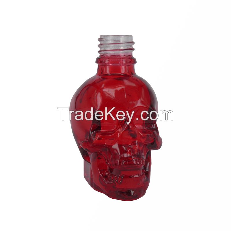 e liquid bottle 30ml/60ml120ml  skull bottle , glass dropper bottle for ejuice