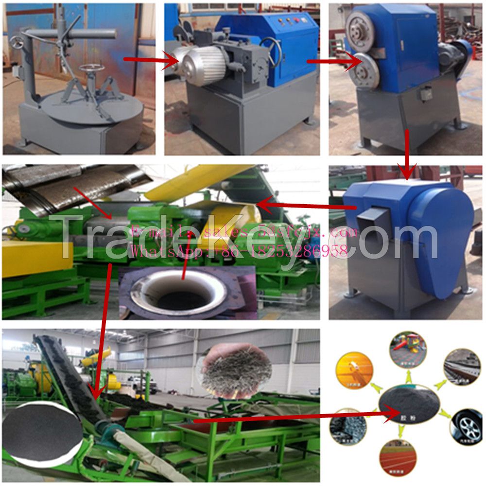 Waste Tires Recycling to Rubber Powder Production Line