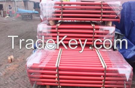 Aluminum alloy formwork for building construction with round and wedge pin