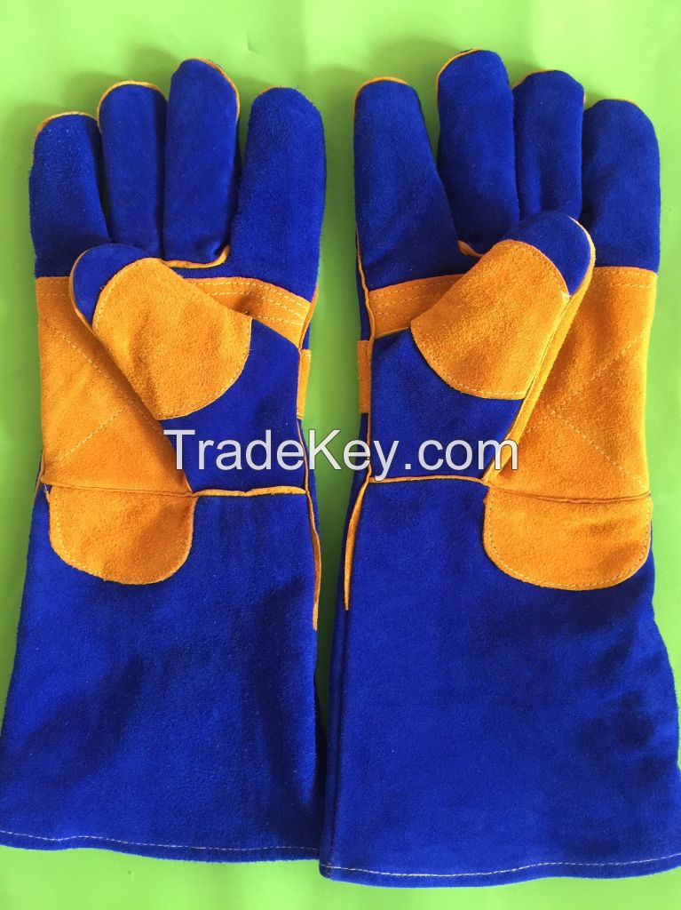 industrial leather safety glove for welding reinforced rugged wear wor