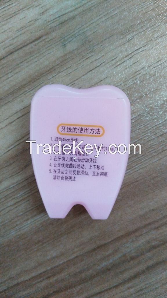 15m Mint Flavor Tooth Shape Dental Floss With FDA Certificate