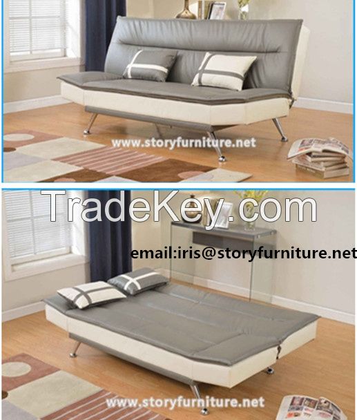 Comfortable Synthetic Leather Sofa Bed