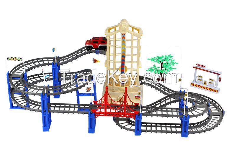 electric race track set railway toy