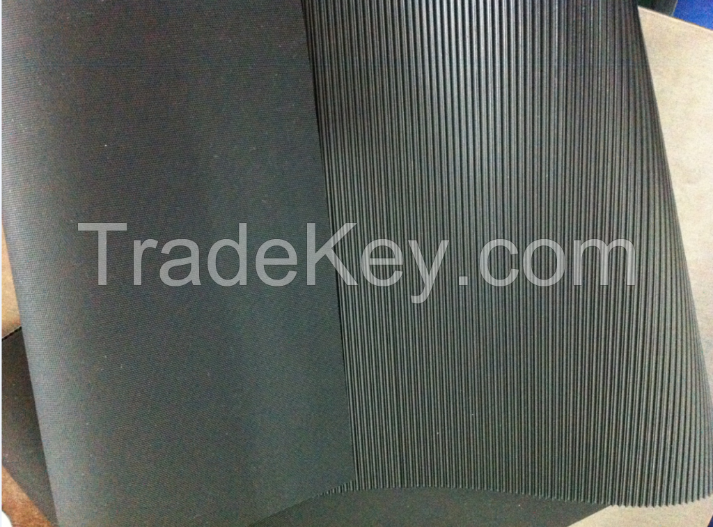 3mm Black Fine Rib Rubber Mat