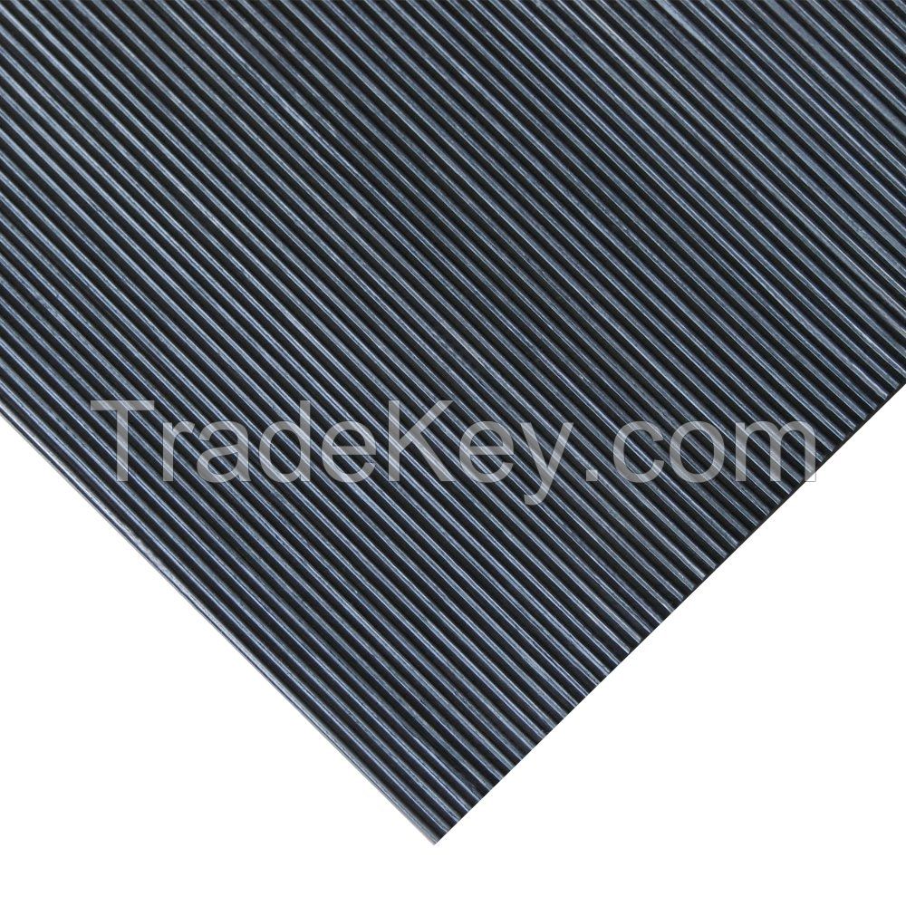 3mm Black Fine Rib Rubber Mat