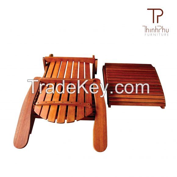 ADIRONDACK CHAIR WITH FOOTREST LUXIUS