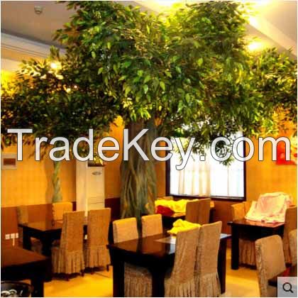 artificial green ficus tree