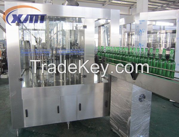 3 in 1 automatic glass bottle beer filling machine