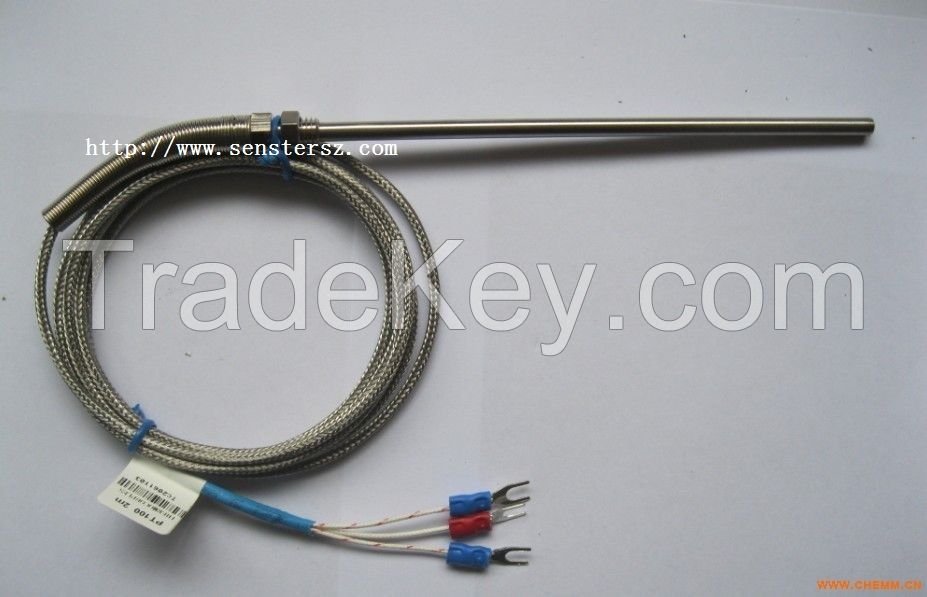 PT1000 Tmeperature Porbe PT1000 5*250mm Tube M8*1.25mm Screw 1.5m Cable 380degree Temp Resistance