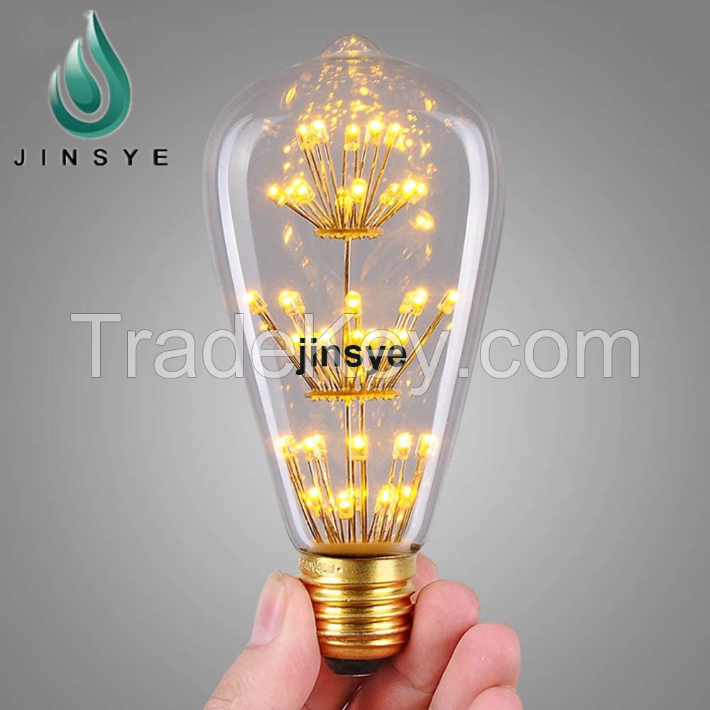 e26 e27 G80 G95 G125 A19 ST64 T45 T9 T30 decorative 220V antique light bulb led vintage edison bulb