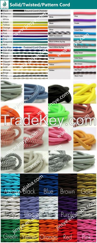 Twisted Vintage Fabric Wire Electrical Cable 