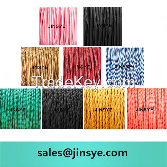 Twisted Vintage Fabric Wire Electrical Cable