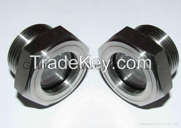 NPT 2 inch stainless steel 304 oil level sight glass plugs for truck