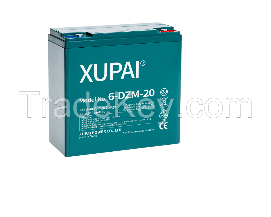 12V20ah High Quality Xupai E-Bike Batteries 6-Dzm-20