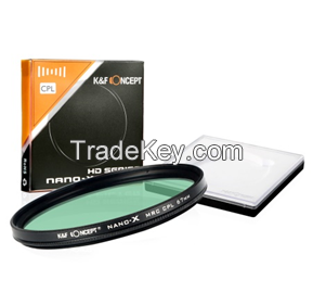 Nano-x Cpl Filter, Full Hd, Slim, Waterproof, Anti-scratch, Anti-reflection, Green Multi-coated, Germany The Best Optical Glass