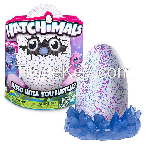 Hatchimals Owlicorn hatching egg Spin Master toy Pink Blue crystal nest NEW NIB