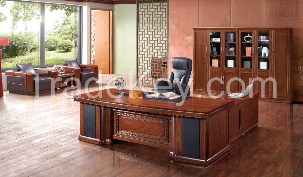 2016 Hot Sale Solid Wood Veneer Cheap Office furniture Office Table wi