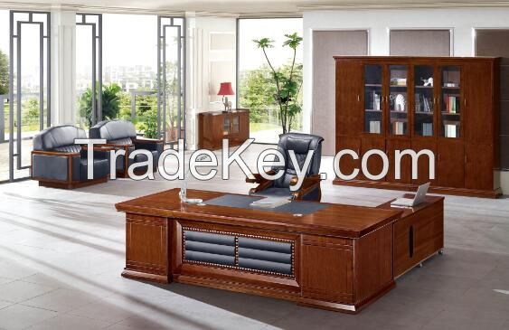 2016 Hot Sale Solid Wood Veneer Cheap Office furniture Office Table wi