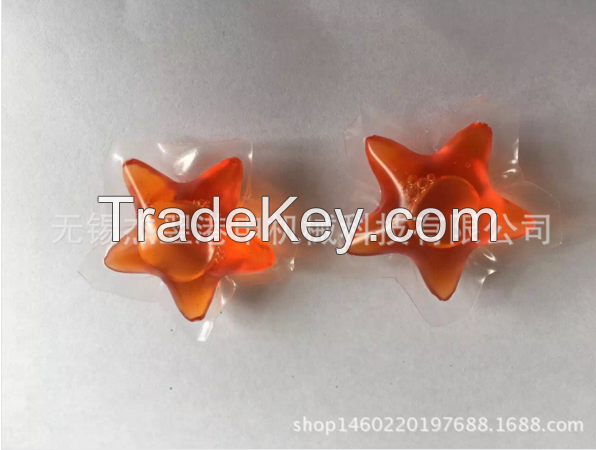 20g star shape apply to all clothes laundry liquid pods with natural fragrance.
