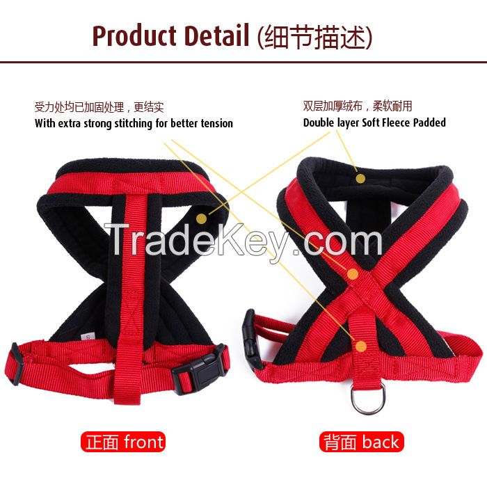 2017 latest fashion high quality customized security pet harness
