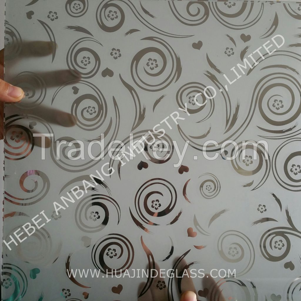 Shahe titanium mirror glass decorative art glass with best price and good quality