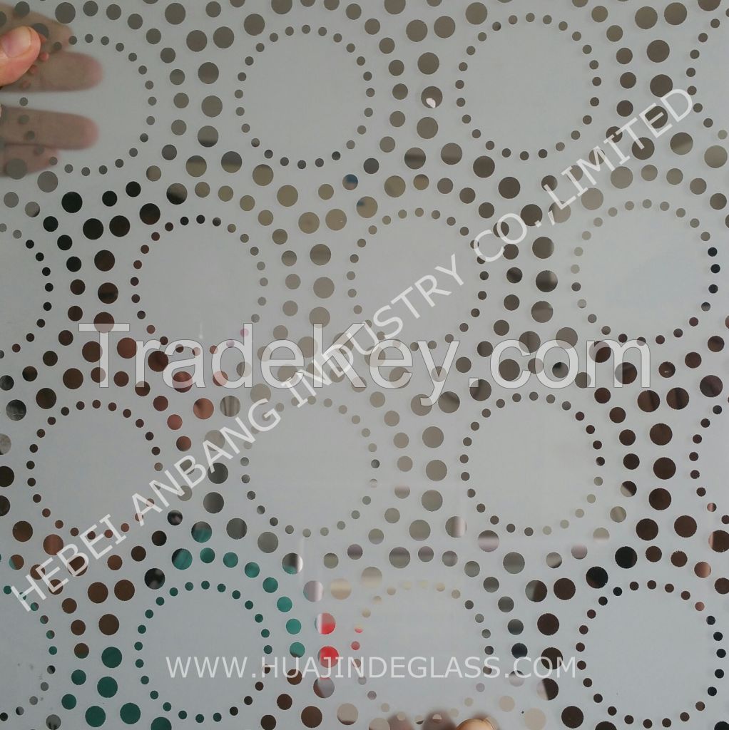 Shahe titanium mirror glass decorative art glass with best price and good quality