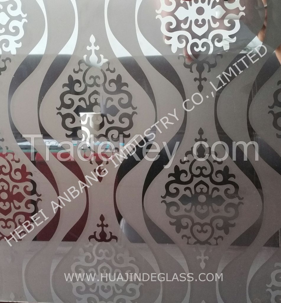 Shahe titanium mirror glass decorative art glass with best price and good quality