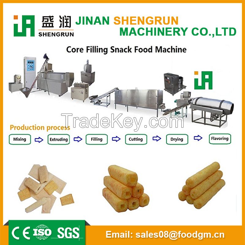 Core filling snack/puffed leisure food production line