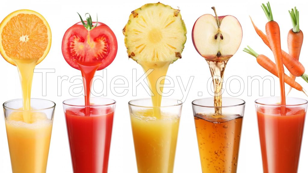 various fruit juices