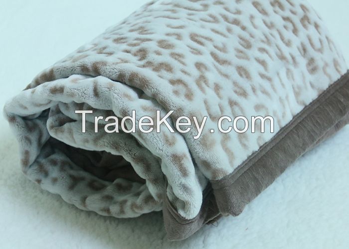 High quality 100% polyester double sided lovely adult blanket made in china with SGS certification