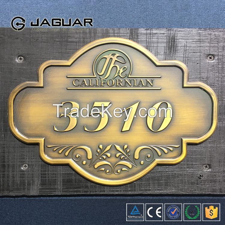 Manufacturer custom 3d vintage metal plaque