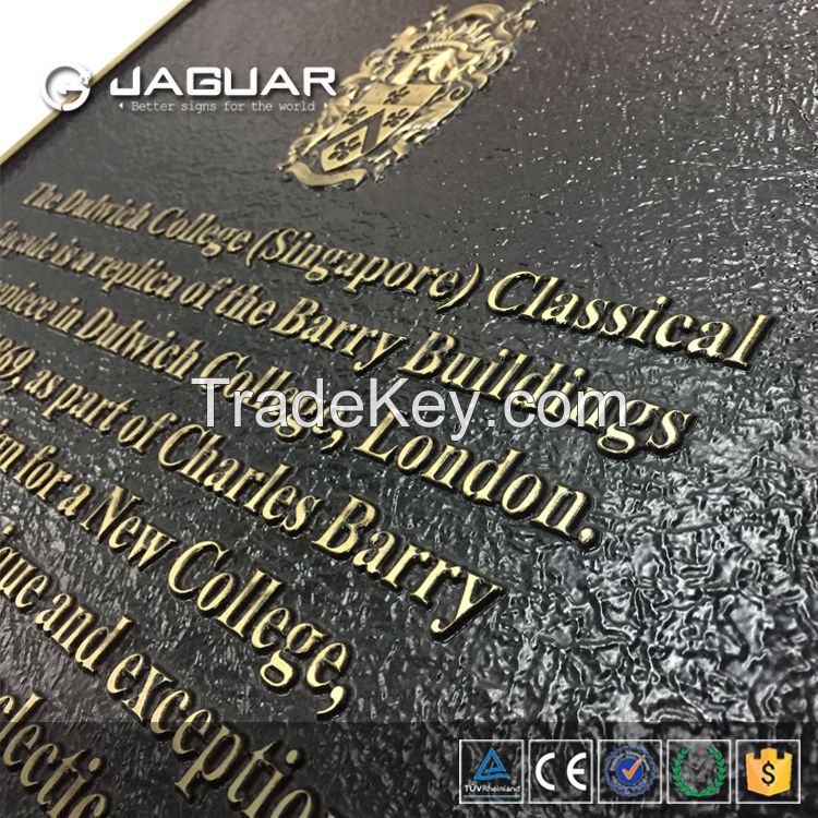 Manufacturer supply custom 3d bronze engraved plaque