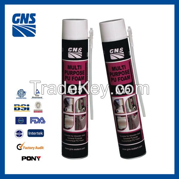 750ml spray pu foam adhesives for wooden &amp; doors